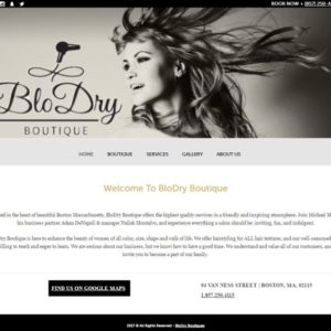 Hartley Web Design built the Blo Dry Boutique website